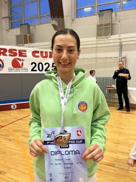 Veselje Ivane Savković ob doseženi kolajni